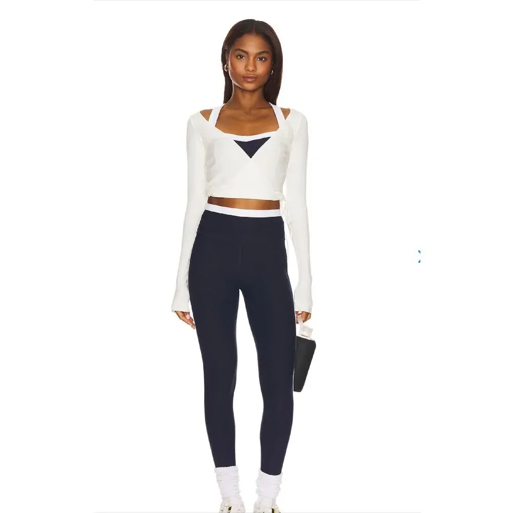 Beyond Yoga Spacedye Trophy High Waisted Midi Legging Navy/White Sz S/P *EUC - Picture 6 of 11